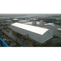 Armazón de estructura de acero galvanizado para construcción, cobertizo de almacenamiento de tela de PVC/PVDF
