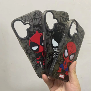 Custodia personalizzata per telefono IMD Color Silver Marvel Spider-Man per <span class=keywords><strong>IPhone</strong></span> <span class=keywords><strong>11</strong></span> 12 13 14 15 16 17 Pro Max Cartoon <span class=keywords><strong>Cover</strong></span> Anti-fall - Product Image 1