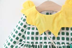 Ropa Infantil, Moda Japonesa y Coreana de Verano, Lindo Vestido Verde con Flores para Niña, de Fábrica en China - Product Image 2