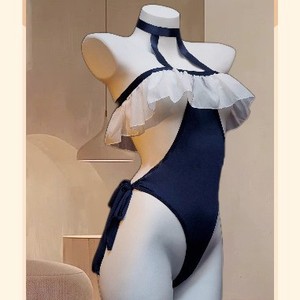 Sexy Backless Bodysuit Halter Neck Slim Fit Women's Sleepwear Viscose Knitted Soft Lingerie 8141 - Product Image 4