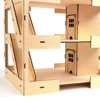 Modèles de maisons en bois de haute qualité Kits de modèles de maisons en bois DIY Jouets éducatifs artisanaux en gros Modèles de maisons amusants Puzzles 3D
