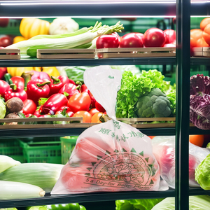 Borsa all'ingrosso per uso domestico materiale per uso alimentare HDPE sigillato <span class=keywords><strong>punto</strong></span> di rottura con rotolo di frutta ispessita da cucina - Product Image 6