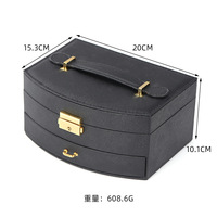 Yiwu boîte à bijoux mignon voyage en cuir anneaux de rangement boucles d'oreilles collier bijoux organisateur rose enfant cadeau bijoux emballage boîte
