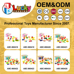 ラッキー・トイズ カスタマイズごっこ遊びキッチン 食材カットフルーツ野菜おもちゃセット 子供用プラスチック製シミュレーション食品カットおもちゃ - Product Image 6