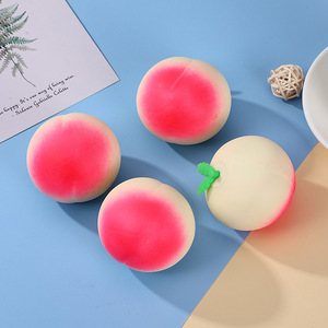 Pelotas Antiestrés con Forma de Durazno, Juguetes Blandos de Frutas, Pelotas Elásticas para Apretar, Juguetes Portátiles de Descompresión para Adultos y Niños - Product Image 4
