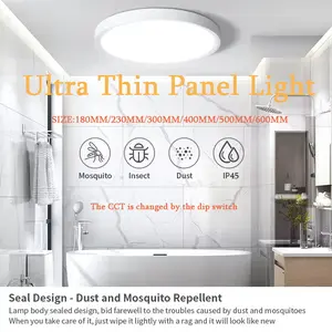 IP45 3000k 4000k 6500k modern ultra thin led ceiling panel light ceiling decorative lamp for home
