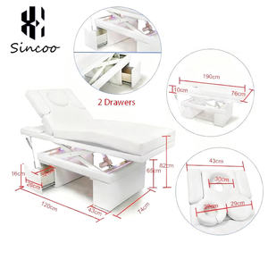 Wholesale Facial Spa Eyelash <b>Bed</b> <b>LED</b> Atmosphere Light 3 Motors Adjustable Feature Beauty Salon Electric Beauty Massage <b>Bed</b> - Product Image 4