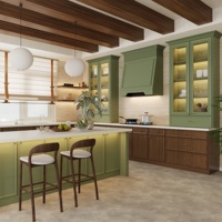 Ensemble d'armoires de cuisine de style moderne Aige, design simple, pour petites cuisines, installation complète, armoires de cuisine pour appartement