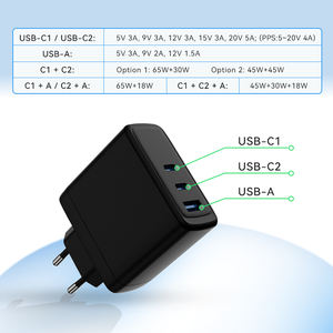 Para Merryking 100W GaN PD cargador rápido CE KC aprobado logotipo personalizado cargador multipuerto para teléfono iPad características OTP OVP PD 3,0 - Product Image 3