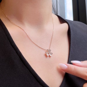 Collier pendentif SGARIT personnalisé en or rose 18 carats et or blanc, serti de diamants de laboratoire, certifié IGI, pour femme, cadeau, fête. - Product Image 6