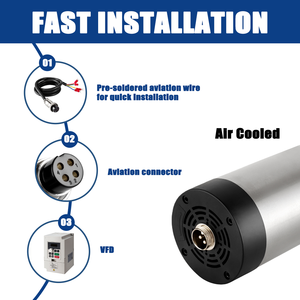 Zhong Hua Jiang 0.8KW ER11 65mm 110V/220V Kit de Motor de Husillo CNC Refrigerado por Aire MAX 24000 RPM para Router y Grabado, Nueva Maquinaria CNC - Product Image 5