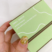 Écologique 100% boîtes personnalisées recyclées boîte-cadeau créative pour collier boîte à bijoux pliante Unique de 2 pièces