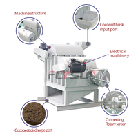 Ligne de production complète pour le traitement des coques de noix de coco, machine de décorticage et de séparation des fibres de coco