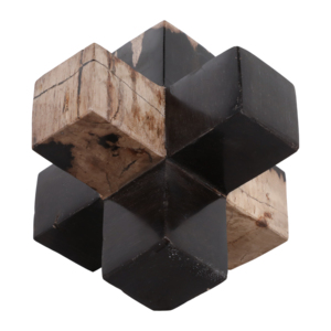 Ornamento in Legno Pietrificato, Oggetto Decorativo Moderno per Scrivania e Soggiorno - Product Image 3