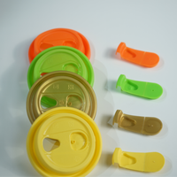 Vasos Desechables de Plástico PP de 90 mm de Calibre, Aptos para Alimentos, Coloridos, Antiderrames, con Tapas Compatibles y Cierres para Botellas, Venta al Por Mayor