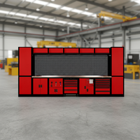 Gabinete de Herramientas Modular de Acero Resistente, Combinado, Ajustable, con Cerradura, para Garaje, Banco de Trabajo, Cajones de Almacenamiento