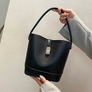 Ando <b>Bag</b> Genuine Cowhide <b>Leather</b> Bucket Handbag Women <b>Soft</b> Top Handle Shoulder Crossbody <b>Bag</b> - Product Image 5