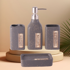 Hiện đại gốm 4-mảnh phòng tắm thiết lập với nhận dạng - Product Image 2