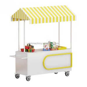 Chariots de vente mobiles, stands de <span class=keywords><strong>rue</strong></span>, chariots à fleurs, présentoirs alimentaires pour marchés nocturnes, chariots de camping, stands promotionnels - Product Image 3