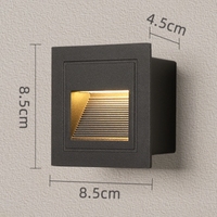Jpungsun IP65 Étanche 1W 3W Lumière LED encastrée pour marches, éclairage d'escalier, couloir, intérieur/extérieur, lumière LED pour escalier