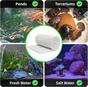 淡水および塩水タンク用の再利用可能な水族館フィルターフロスパッド<span class=keywords><strong>3</strong></span> 4インチ厚ポリエステルフィルター媒体 - Product Image 6