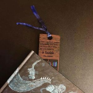 High Quality Bookshelf Bookcase <b>Bookmark</b> Wooden Crafts Pendant DIY Wood <b>Bookmarks</b> - Product Image 3