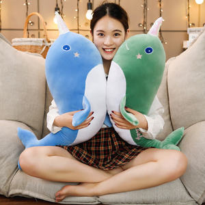 Super Soft Cute Cartoon Unicorn Long <strong>Whale</strong> <strong>Plush</strong> <strong>Toy</strong> With PP Cotton Filling Sleeping Pillow Custom Sizes MEIWEN Brand Unisex - Product Image 5