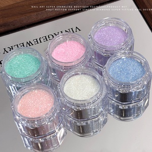 Poudre de paillettes pour ongles en forme de diamant écrasé, paillettes fines et scintillantes, décorations polyvalentes pour manucure française - Product Image 1