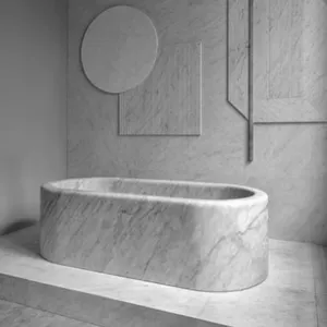 Пятизвездочная стандартная овальная Мраморная Ванна для отеля, ванна с твердой поверхностью из камня для ванной комнаты D & Z