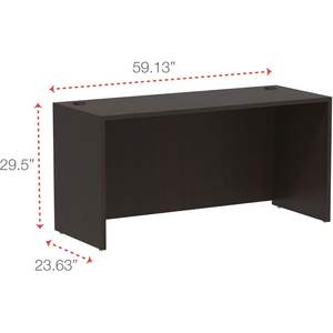 Alera VA256024ES Valencia Series Espresso Credenza Shell 59 1/8w X 23 5/8d X 29 1/2h Desktop & Drawer Organizer - Product Image 1