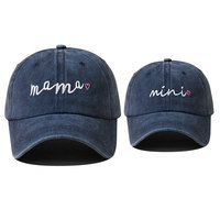 Casquettes de baseball mini décontractées pour maman et fille, ensemble adulte réglable 100% coton, quatre saisons, 6 panneaux, broderie 3D