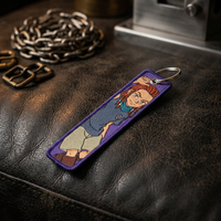 Anime japonés Hunter Key Tags Anime llaveros bordado tejido tela estilo de dibujos animados Jet Tag bordado llavero Accesorios