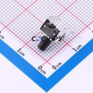 TS013-CBW0FH9.0 Tactile Switch Through hole-4P,7.5x7mm Switch Single Pole Single Throw Round Button 2.5N Right Angle Insert - Product Image 2