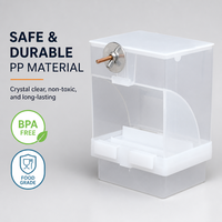 Mangeoire automatique pour oiseaux en plastique PP transparent, solide, étanche, à suspendre en extérieur
