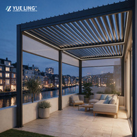 Pergola en aluminium à toit à persiennes, pergola sur mesure pour les entrepreneurs et les constructeurs, jardin, patio, résistant au soleil et à la pluie