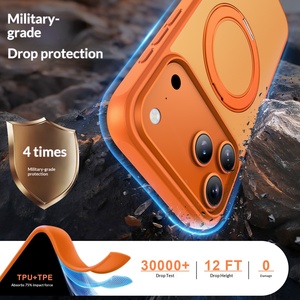 Étui magnétique pivotant pour <span class=keywords><strong>iPhone</strong></span> 17, design résistant aux chutes, couleur unie - Product Image 4