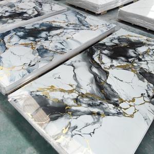 Panneau mural en <span class=keywords><strong>PVC</strong></span> imprimé en 3D 1220*2440mm* 3mm, feuille <span class=keywords><strong>de</strong></span> marbre décorative UV - Product Image 1