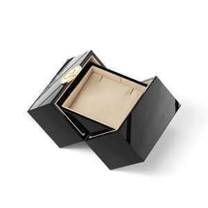 Coffret Cadeau Luxe Noir Rectangulaire Classique pour Bijoux : Plaques Personnalisées en Bois et Métal pour Boucles d'Oreilles, Bracelets, Colliers et Pièces de Monnaie - Product Image 3