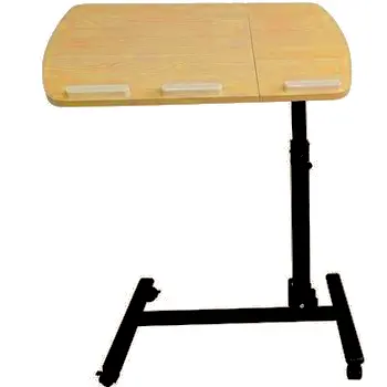 Meja kantor lipat rumah tinggi, portabel dapat diatur, kayu logam MDF, meja berdiri Laptop untuk PC, komputer, sekolah, kamar tidur, Hotel