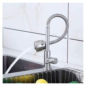 Grifos de Cocina Modernos de Acero Inoxidable, Resistentes y Duraderos, con Salida de Agua Fría, de un Solo Orificio, Extraíbles y Giratorios 360°, Venta al por Mayor de Fábrica - Product Image 4