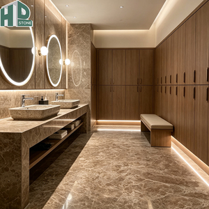 Losas de Mármol Natural Pulido de 20 mm, Color Marrón Claro, Certificación ROHS, Producto Ecológico para Proyectos Inmobiliarios y Hoteles de 5 Estrellas - Product Image 2