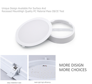 <span class=keywords><strong>Plafonnier</strong></span> à DEL ultra-mince et lumineux rond tricolore pour balcon, couloir, porche, <span class=keywords><strong>sans</strong></span> trou d'ouverture - Product Image 4