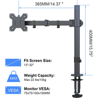 MD6421 13 "-32" 10kg Bras articulé pour moniteur unique et économique Support de bureau pour écran LCD à LED Support pour ordinateur Support VESA