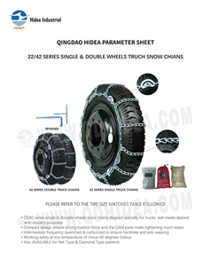 <span class=keywords><strong>Cadenas</strong></span> de <span class=keywords><strong>Nieve</strong></span> Antideslizantes Serie 22/42 con Tensores CAM Opcionales, Patrón de Diamante Templado <span class=keywords><strong>para</strong></span> Camiones de Una y Dos Ruedas - Product Image 6