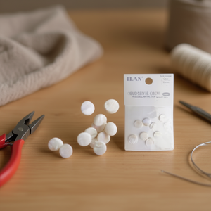 Perline di conchiglia Ilan 12mm rotonde colore naturale fai da te 8 pezzi - Product Image 2