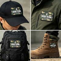 Parche de PVC 2D Personalizado, Parche con Logotipo en Relieve de Camuflaje para Ropa de Exterior, Chaquetas y Bolsos