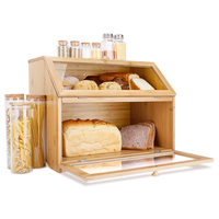 Boîte de conservation du pain, pot naturel de ml, grande capacité en bambou, pour la conservation des aliments, conserve le pain