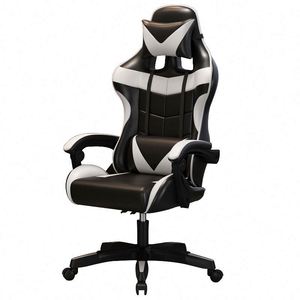 Chaise de jeu ergonomique moderne en cuir PU rose confortable avec massage, pivotante, pour ordinateur, style course, directement du fabricant - Product Image 4