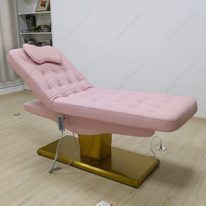 Mesa moderna de oro blanco para tratamiento de pestañas, silla eléctrica de masaje de belleza para salón de belleza Facial - Product Image 2