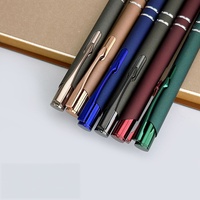 Bolígrafo retráctil bolígrafo de clic cuerpo de metal aluminio mate 6 colores escritura suave regalo de oficina y escuela